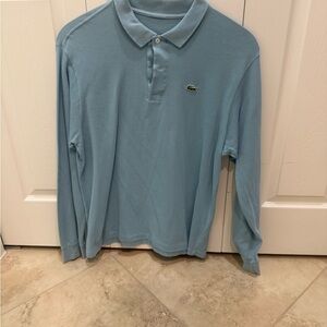 Lacoste Men's Light Blue Long Sleeve Polo